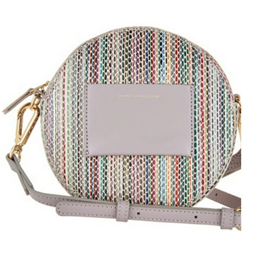 LOGO by Lori Goldstein Leather Circle Pouch